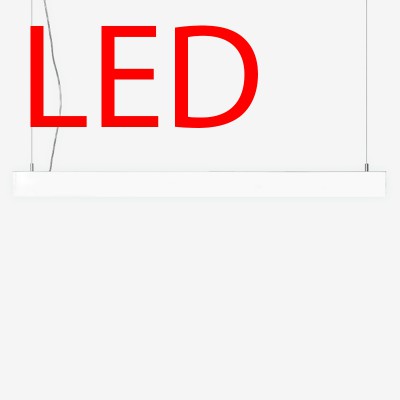 IZAR III LED ZÁVĚSNÉ 19,5W Závěsné svítidlo, základna kov, povrch černá, difuzor plast opál, LED 19,5W, 3180lm, neutrální 4000K, 230V, IP20, tř.1, 1500x80x40mm, vč lank závěsu l=2000mm lze zkr