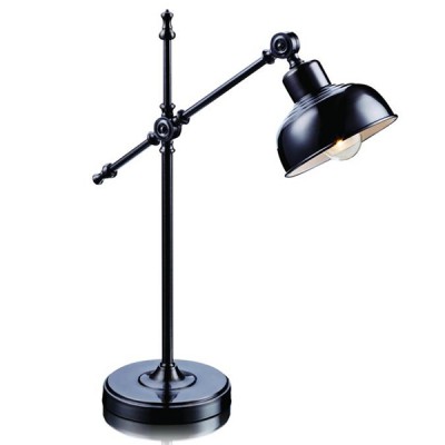 OLD LIVE stolní VÝPRODEJ Stolní lampa, těleso kov, povrch imitace černé, zašlé stříbro, zašlá antik, pro žárovku 1x60W, E27, 230V, IP20, h=560mm