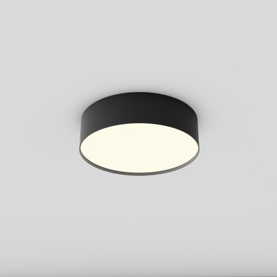 GLORYST 24W Stropní nebo závěsné svítidlo, těleso kov, povrch černá, difuzor plast opál, LED 24W, 1240lm, teplá 3000K, Ra90, 230V, IP20, tř.2, rozměry d=220mm, h=60mm.
