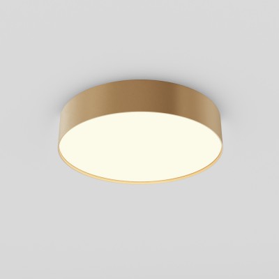 GLORYST 36W Stropní nebo závěsné svítidlo, těleso kov, povrch zlatá mat, difuzor plast opál, LED 36W, 2220lm, teplá 3000K, Ra90, 230V, IP20, tř.2, rozměry d=300mm, h=60mm.
