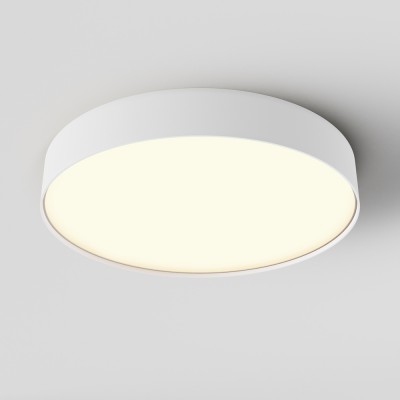 GLORYST 45W Stropní nebo závěsné svítidlo, těleso kov, povrch bílá, difuzor plast opál, LED 45W, 3160lm, teplá 3000K, Ra90, 230V, IP20, tř.2, rozměry d=400mm, h=60mm.