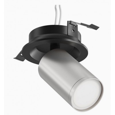GENERO BI R 1x10W, GU10 Stropní podhledové bodové svítidlo, nastav. směr svícení, tvar kruh, materiál kov, povrch černá a stříbrná mat, pro žárovku 1x10W, GU10, 230V, IP20, tř.2, rozměry d=52mm, l=92mm, h=123mm.