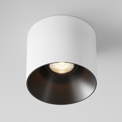 HABEO R 15W TRIAC Stropní, přisazené, bodové svítidlo, těleso kov, povrch bílá, reflektor černý, LED 15W, 1280lm, neutrální 4000K, vyzař. úhel 60°, stmív. TRIAC, 230V, IP20, rozměry d=100mm, h=85mm.