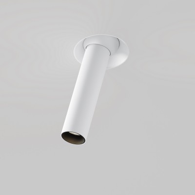 GENERO BI 6W Stropní podhledové bodové svítidlo, nastav. směr svícení, materiál kov, povrch bílá, LED 6W, 460lm, teplá 3000K, vyzař. úhel 36°, 230V, IP20, tř.2, rozměry d=30mm, h=200mm.