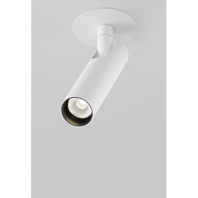 GENERO BI I 6W Stropní podhledové bodové svítidlo, nastav. směr svícení, materiál kov, povrch bílá, LED 6W, 290lm, teplá 3000K, vyzař. úhel 36°, 230V, IP20, tř.2, rozměry d=30mm, l=300mm, h=326mm.