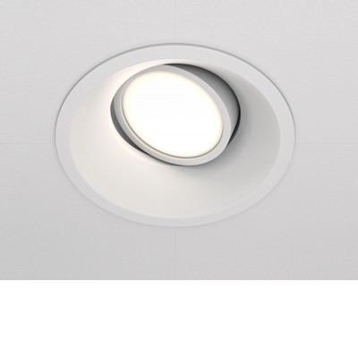 HORA R BI 1x50W, GU10 Stropní podhledové bodové svítidlo, výklopné, kruhové, těleso kov, povrch bílá, pro žárovku 1x50W, GU10, 230V, IP20, tř.2, rozměry d=93mm, h=110mm.