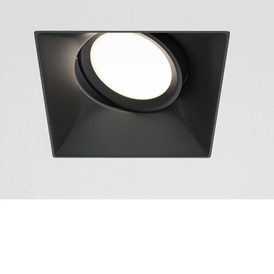 HOREA BI SQ 1x50W, GU10 Stropní podhledové bodové svítidlo, výklopné, čtvercové, těleso kov, povrch bílá/černá, pro žárovku 1x50W, GU10, 230V, IP20, tř.2, rozměry 90x45x90mm.