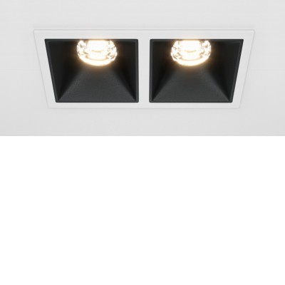 HABEO BI RC 2x10W/2x15W Stropní podhledové bodové svítidlo, těleso kov, rámeček bílá, reflektor bílá/černá, LED 2x10W/2x15W, teplá 3000K/neutrální 4000K, stmív. TRIAC dle typu, vyzař. úhel 36°, Ra90, 230V, IP20, tř.2, rozměry dle typu.