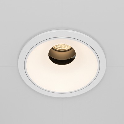 HUMILY BI 7W Stropní podhledové bodové svítidlo, těleso kov a plast, povrch bílá, LED 7W, 400lm, teplá 3000K, 230V, IP20, tř.2, rozměry d=62mm, h=70mm.