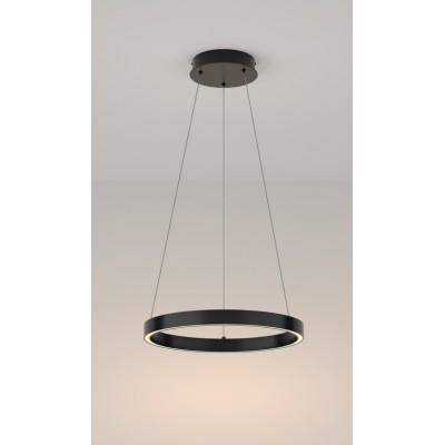 IBI HL 25W/37W/51W/61W/81W Závěsné svítidlo, těleso hliník, povrch černá/mosaz, difuzor plast opál, LED 25W/37W/51W/61W/81W, teplá 3000K/neutrální 4000K, Ra80, 230V, IP20, tř. 1, rozměry dle typu.