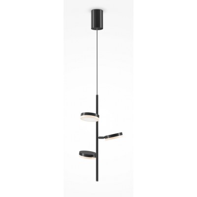 JANITO HL 18W Závěsné svítidlo, lustr, nastav. směr svícení, těleso kov, povrch černá, difuzor plast opál, LED 18W, 1100lm, teplá 3000K, 230V, IP20, tř.1, rozměry d=350mm, h=560mm, vč závěs kabelu l=1500mm, lze zkr