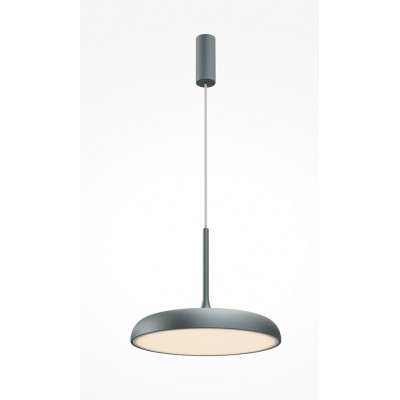 MAREC HL 26W Závěsné svítidlo, těleso kov, povrch šedá, difuzor plast opál, LED 26W, 1400lm, teplá 3000K, Ra80, 230V, IP20, tř.1, rozměry d=400mm, h=320mm, vč. závěs kabelu l=3470mm, lze zkrátit.