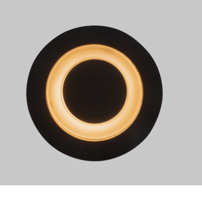 PROD WL 3W, IP65 Vestavné venkovní svítidlo do stěny, těleso kov, povrch černá/bílá, LED 3W, 120lm, teplá 3000K, Ra80, 230V, IP65, rozměry d=62mm.