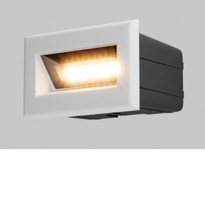HYBOS WL 5W, IP65 Vestavné venkovní svítidlo do stěny, těleso kov, povrch bílá, LED 5W, 400lm, teplá 3000K, Ra80, 230V, IP65, rozměry 137x54x65mm.