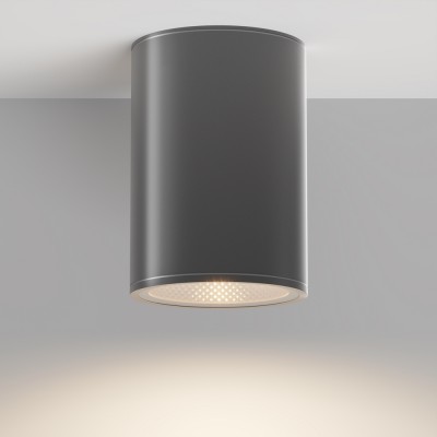 OPULA PL 7W/12W, IP65 Stropní přisazené bodové venkovní svítidlo, těleso kov, povrch černá grafit, krycí sklo čiré, LED 7W/12W, teplá 3000K, 230V, IP65, Ra80, tř.1, rozměry dle typu.