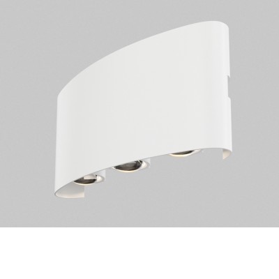 MAMA WL 6W IP54 Nástěnné venkovní svítidlo, těleso kov, povrch bílá, LED 6W, 600lm, teplá 3000K, Ra80, 230V, IP54, tř.1, rozměry 165x80x37mm, svítí nahoru/dolů.