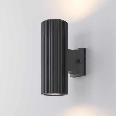 PARO WL 2x60W IP54 Nástěnné venkovní svítidlo, těleso kov, povrch šedá, pro žárovku 2x60W, E27, 230V, IP54, tř.1, rozměry d=95mm, h=260mm, svítí nahoru/dolů.