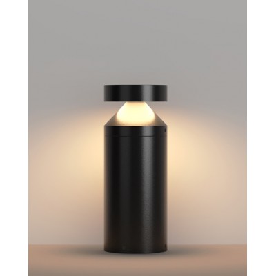 UTEY FL 12W IP65 Sloupkové venkovní svítidlo, těleso kov, povrch černá grafit, difuzor plast opál, LED 12W, 280lm, teplá 3000K, Ra80, 230V, IP65, rozměry d=120mm, h=300mm, svítí dolů.