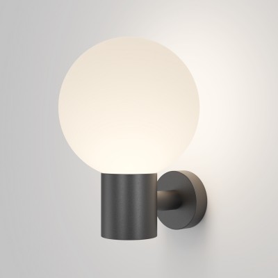 ALDA WL 1x60W, E27, IP54 Nástěnné venkovní svítidlo, těleso kov, povrch černá, difuzor plast opál, pro žárovku 1x60W, E27, 230V, IP54, tř.1, rozměry d=200mm, h=280mm