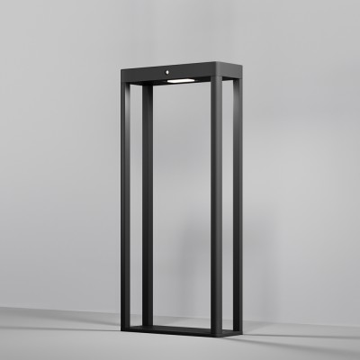 FIBO FL 2W IP54 senzor Sloupkové svítidlo, těleso kov, povrch černá grafit, senzor pohybu, LED 2W, 150lm, teplá 3000K, Ra80, napájení solární panel, baterie, trvale 14hod, IP54, rozměry 230x500x86mm.