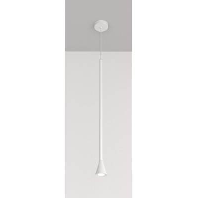 HECRON HL 1x40W, GU10 Závěsné svítidlo, těleso kov, povrch bílá, pro žárovku 1x40W, GU10, 230V, IP20, tř.1, rozměry d=75mm, vč závěs kabelu l=1800mm, lze zkrátit.