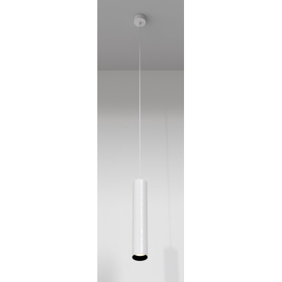 GENERO HL 12W Závěsné svítidlo, těleso kov, povrch bílá, LED 12W, 1290lm, neutrální 4000K, 230V, IP20, tř.1, rozměry d=52mm, vč závěs kabelu l=1200mm, lze zkrátit.