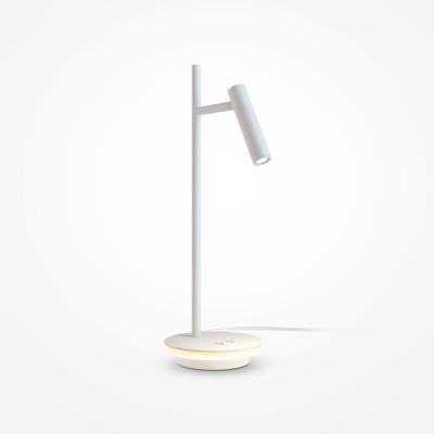 MAMI TL 9W Stolní lampa, nastav. směr svícení, těleso kov, povrch bílá, LED 9W, 589lm, teplá 3000K, 230V, IP20, tř.2, rozměry d=150mm, h=455mm.