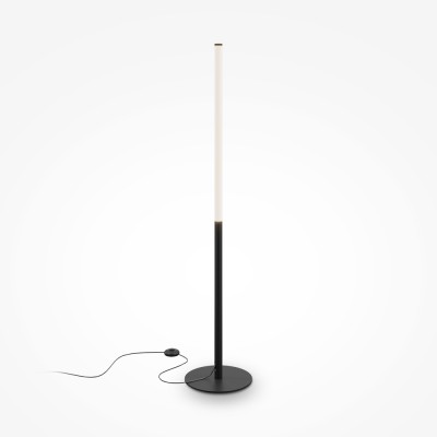 KAZI FL 18W Stojací lampa, těleso kov, povrch černá, difuzor plast opál, LED 18W, 2100lm, teplá 3000K, 230V, IP20, tř.2, rozměry d=260mm, h=1300mm.