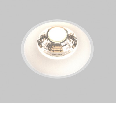HUTAT BI II 12W Stropní podhledové bodové svítidlo, těleso kov, povrch bílá, LED 12W, 920lm, teplá 3000K, 230V, IP20, tř.2, rozměry d=74mm, h=60mm.