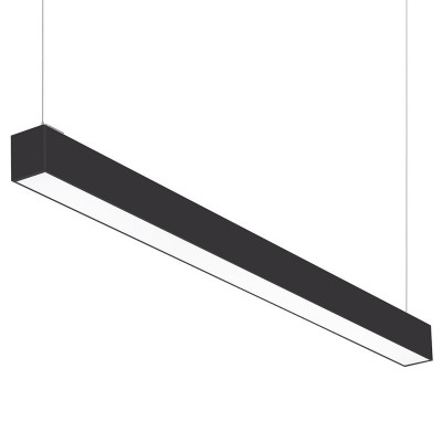 REC 40W Stropní, nebo závěsné svítidlo, těleso hliníkový profil, povrch černá, difuzor plast, LED 40W, 4000lm, neutrální 4000K, Ra80, 230V, IP20, rozměry 1217x64x75mm, vč. Lak. Závěsu l=1500mm