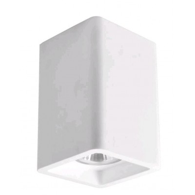 NEVIO Stropní vestavné svítidlo, těleso sádra, povrch bílá, pro žárovku 1x50W, GU10, 230V, IP20, rozměry 70x70x110mm