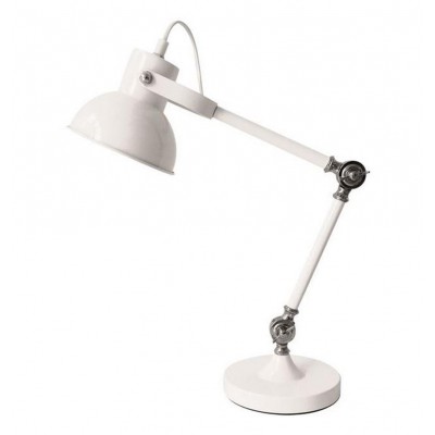 DUNIK TABLE Stolní lampa, nastavitelný směr svícení, základna kov, stínítko kov, povrch bílá, černá, pro žárovku 1X40W, E14, 230V, IP20, rozměry d=340mm h=500mm