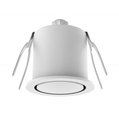 NATAL Vestavné svítidlo, těleso hliník, povrch bílá, svítí mezikruží, LED 1x2,5W, teplá 3000K, 230V, IP20, rozměry d=44mm h=43mm, trafo na kabelu