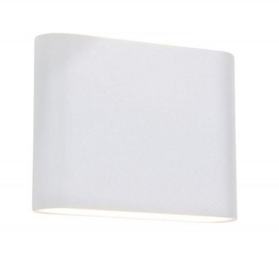 WALL LIGHT Nástěnné venkovní svítidlo, těleso hliník, povrch bílá, LED 2x3W, teplá 3000K, 480lm, 230V, IP54, rozměry 122x30x93mm, svítí nahoru/dolů