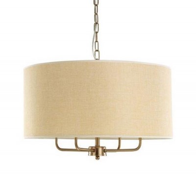 VIKRAM 4x40W E14 230V IP20 TŘ.1 D=500mm Závěsné svítidlo, základna kov, povrch antická bronz, stínítko textil, povrch béžová, pro žárovku 4x40W, E14, 230V, IP20, tř.1, rozměry d=500mm h=350mm, vč.závěsného kabelu l=1200mm, lze z