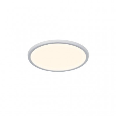 Oja 42 IP54 2700K Dim VÝPRODEJ Stropní svítidlo, plast, bílá, difuzor plast, LED 24W, 2150lm, teplá 2700K, Ra80, stmívatelné TRIAC 0-100%, 230V, IP54, tř.2, d=424mm, zadní podsvíc