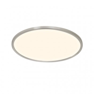 Oja 42 IP20 3000K/4000K VÝPRODEJ Stropní svítidlo, plast, nikl, difuzor plast, LED19W, 2100lm, CCT přepínač teploty  teplá 3000K/neutr 4000K, stmív STEP vyp/zap vypín 100%/50%/20% memory Ra80, 230V, IP20, d=424mm