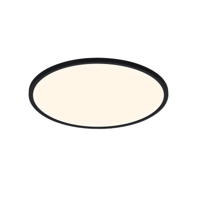 INGA 30 SMART LIGHT Stropní svítidlo, plast, černá, difuzor plast, LED 15W, 1600lm, dálk ovl, (dod samostatně), nebo smart telefon stmívání, nast teplota CCT teplá 3000K - denní 6400K, Ra80, 230V IP20, d=294mm, h=23mm