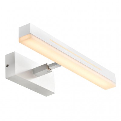 AIKO 40 Nástěnné svítidlo, těleso plast/hliník, povrch bílá, difuzor plast, LED 13W, 1300lm, teplá 3000K+noční osvětlení, dim to warm, Ra90, stmív TRIAC, 230V IP44, l=400mm,funkce Memory&reset