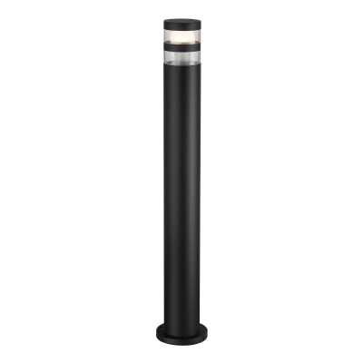BIRK GARDEN Sloupkové venkovní svítidlo, základna hliník černá, krycí sklo čiré, pro žárovku 1x40W, E27, 230V, IP44, tř.2, rozměry h=800, d=130mm