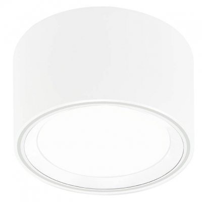 BERTY S 9W VÝPRODEJ Stropní svítidlo, těleso kov bílá, s bílým dekorativním kroužkem, difuzor plast opál, pro LED 8,5W, teplá 2700K, 500lm, stmívatelné vyp/zap vypínačem 230V, IP20, tř.2, rozměry d=100mm, h=6