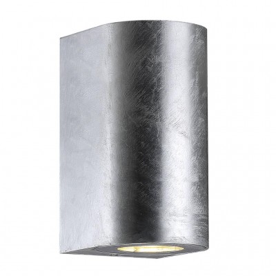 Canto Maxi 2 Nástěnné svítidlo interiérové/venkovní, těleso kob, povrch galvanizovaný, difuzor plast, pro žárovku GU10, max. 2x28W, 230V, IP44, tř.1, rozměry 170x87mm, svítí nahoru/dolů