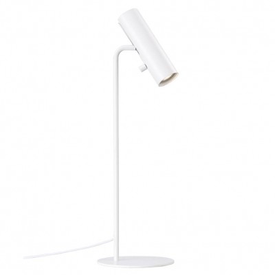 MIB 6 TABLE Stolní lampa, nastavitelný směr svícení, těleso hliník, povrch bílá, pro LED 1x8W, GU10 ES50, 230V, IP20, tř.2, hlavice d=60mm, l=127mm, celk h=660mm, kabel l=2500mm, vypínač na tělese