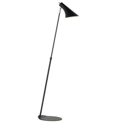 VANILA Stojací bodová lampa základna a stínítko kov, povrch bílá, nebo černá, tyčka kov, povrch chrom lesk, pro žárovku 1x40W, E14, 230V, IP20, tř.zař.1, d=250mm, nastavitelná výška teleskop h=740-1290mm, s vypínačem