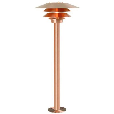 SANA SLOUPEK 1x60W E27 IP54 Sloupkové svítidlo, se žaluzií, těleso kov, povrch měď, krycí sklo čiré, pro žárovku 1x60W, E27, 230V, IP54, tř.1, rozměry d=350mm, h=930mm