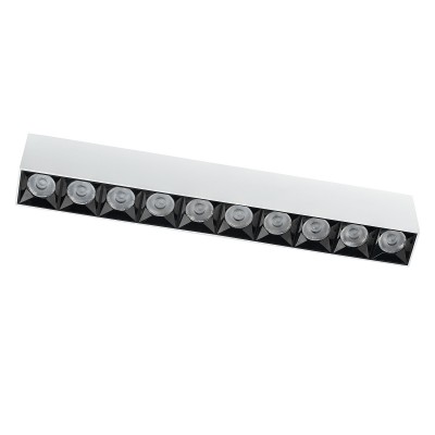 MINIS LED 40W, IP20 Stropní přisazené svítidlo, těleso hliník, povrch bílá, LED 40W, neutrální 4000K, 3500lm, Ra80, 230V, IP20, tř.2, rozměry 385x42x66mm