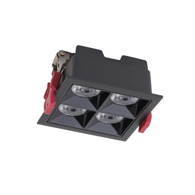 MINIS VS LED 16W, IP20 Stropní podhledové bodové svítidlo, těleso hliník, povrch černá, LED 16W, teplá 3000K nebo neutrální 4000K, 1400lm, Ra80, 230V, IP20, tř.2, rozměry 92x92x49mm, otvor 85x85mm