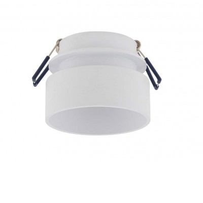 ZELUS 1x15W GU10 Stropní podhledové bodové svítidlo, těleso kov, povrch bílá, pro žárovku 1x15W, GU10, 230V, IP20, rozměry d=80mm, h=60mm.