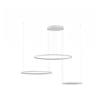 OKULUS Z3 LED 85W Závěsné svítidlo, 3x kruh, těleso hliník/kov, bílá, difuzor plast, LED 85W, teplá 3000K, 4600lm, Ra80, 230V, IP20, tř.1, d1=600mm, d2=450mm d3=300mm, vč. závěs. kabelu l=1400mm, lze zkrátit