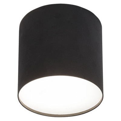 GULLO F Stropní svítidlo, těleso kov, povrch černá, difuzor plast PMMA opál, pro žárovku 1x10W, GU10, 230V, IP20, tř.1, rozměry d=130mm, h=130mm